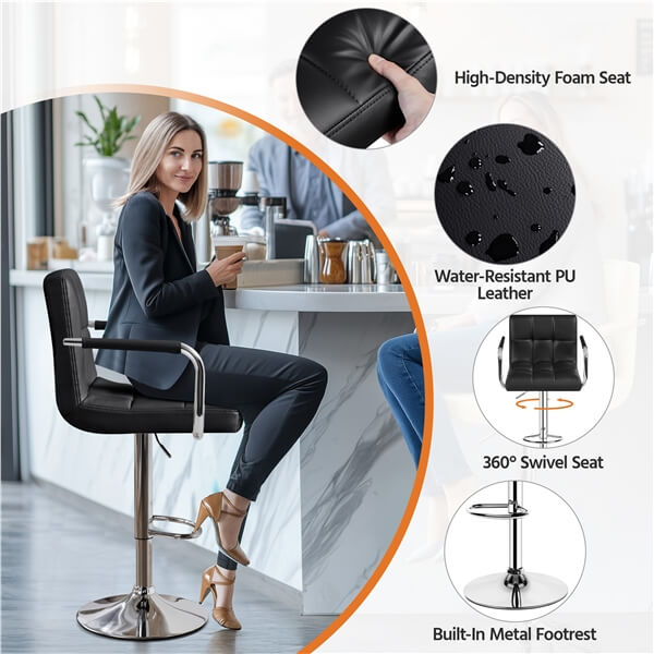Yaheetech Bar Stools Set of 4 - Image 18