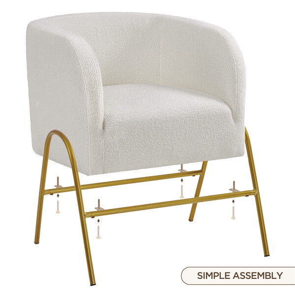 Yaheetech Modern Boucle Armchair - Image 6