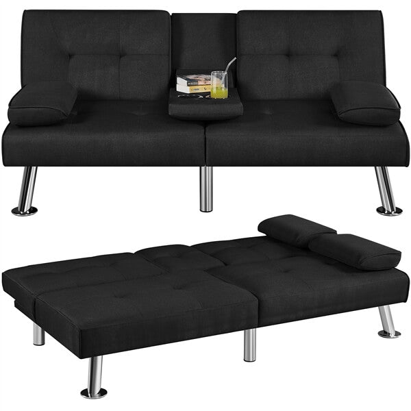 Yaheetech Convertible Sofa Bed Adjustable Fabric Couch - Image 2