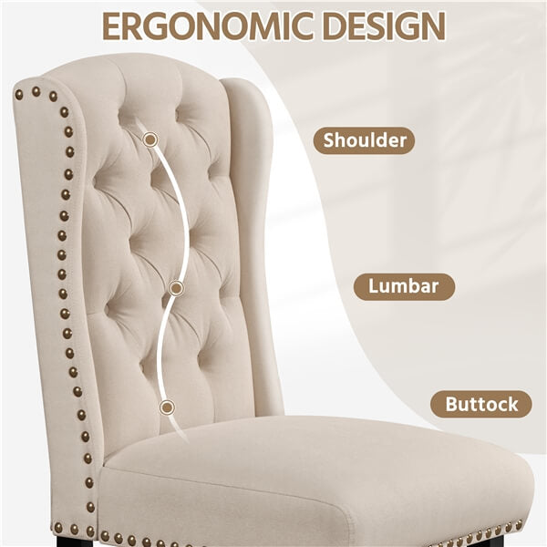 Yaheetech Dining Chairs Upholstered Fabric Chairs - Image 5