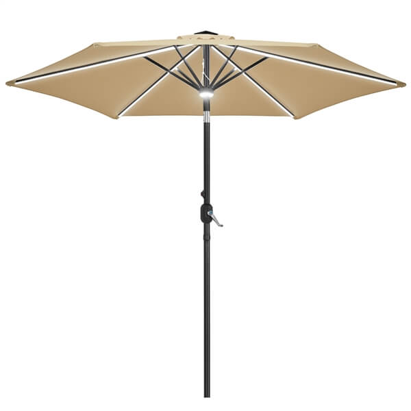 Yaheetech 9FT Solar Lighted Patio Umbrella - Image 2