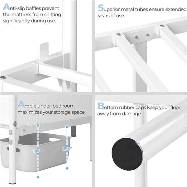 Yaheetech Simple Metal Platform Bed Frame Mattress Foundation - Image 13