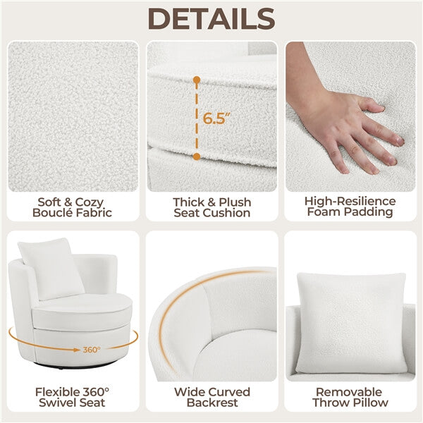 Yaheetech Swivel Accent Chair - Image 6