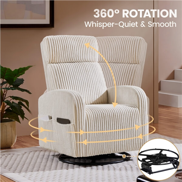 Yaheetech 360?? Swivel Glider Chair for Nursery - Image 8