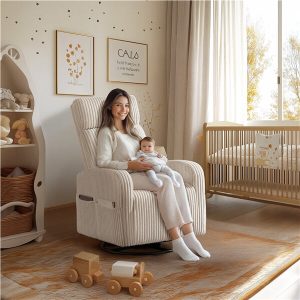 Yaheetech 360?? Swivel Glider Chair for Nursery