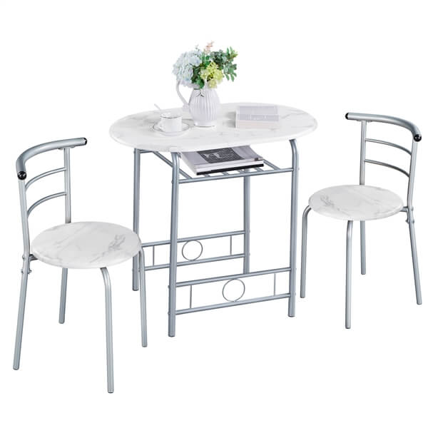 Yaheetech 3 Piece Dining Table Set - Image 4