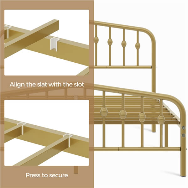 Yaheetech Metal Bed Frame Metal Platform Bed - Image 16