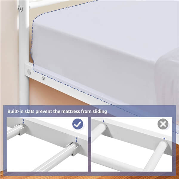 Yaheetech Minimalist Metal Platform Bed with Arrow Design - Image 9