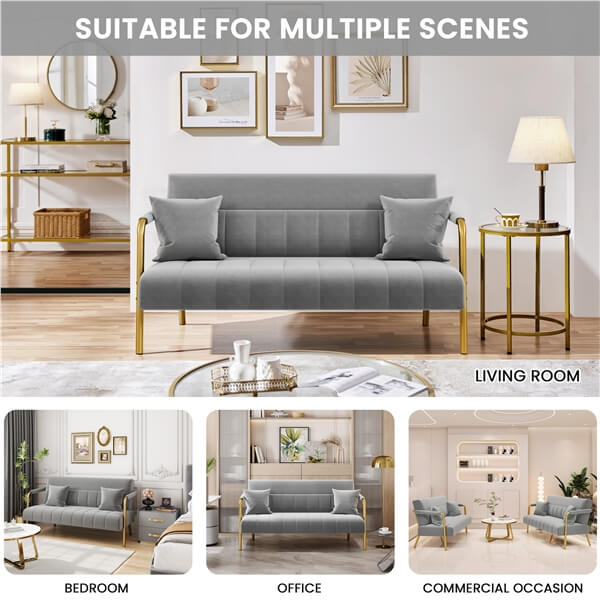 Yaheetech 56.6??W Modern Loveseat 2 Seater Sofa - Image 7
