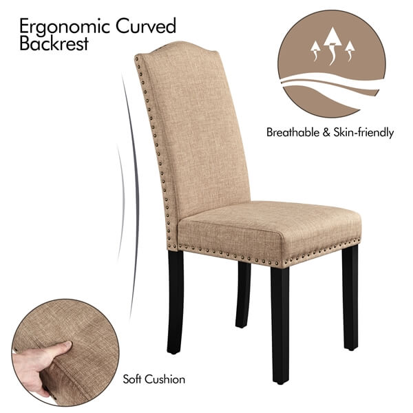 Yaheetech Dining Chairs Upholstered Parsons Chairs - Image 5