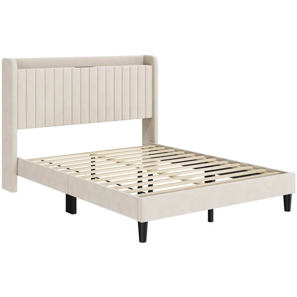 Yaheetech Bed Frame with USB Charging Station and Storage - Image 4
