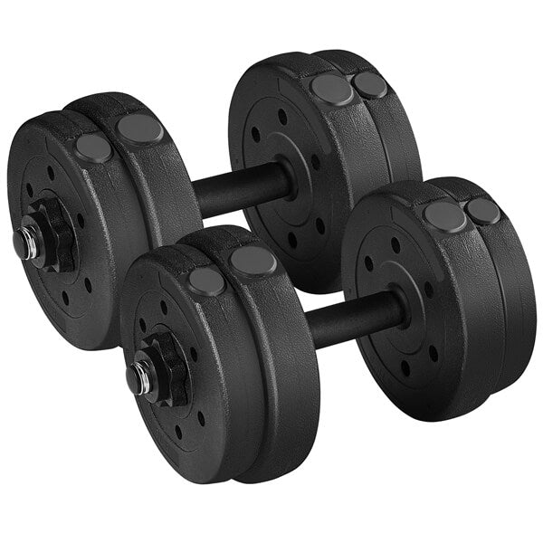 Yaheetech Exercise Fitness Dumbbells Plastic Metal Adjustable - Image 2