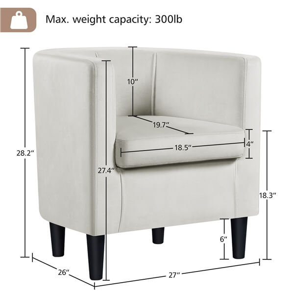 Yaheetech Modern and Comfortable Armchairs - Image 3