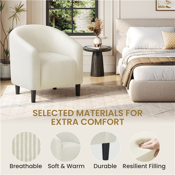 Yaheetech Corduroy Fabric Club Chair - Image 12