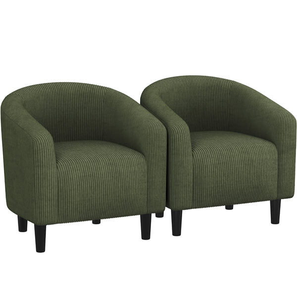 Yaheetech Corduroy Fabric Club Chair - Image 8