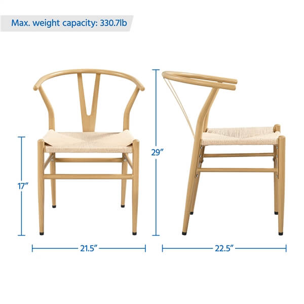 Yaheetech Set of 4 Weave Chair - Image 3