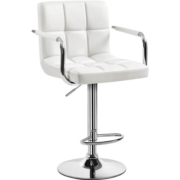 Yaheetech PU Leather Adjustable Swivel Barstools - Image 4
