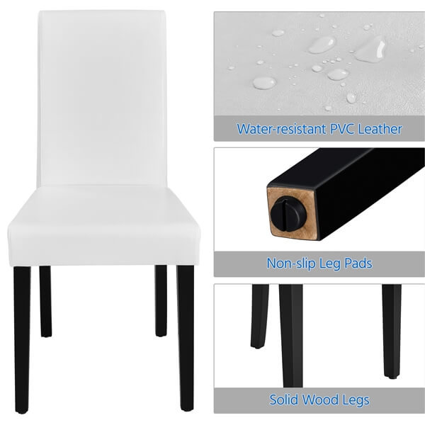 Yaheetech Dining Chair Faux Leather Parson Chair - Image 4