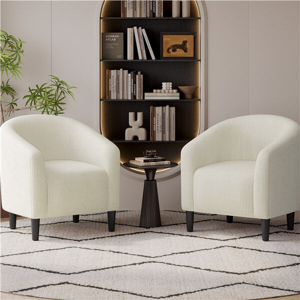 Yaheetech Corduroy Fabric Club Chair - Image 16
