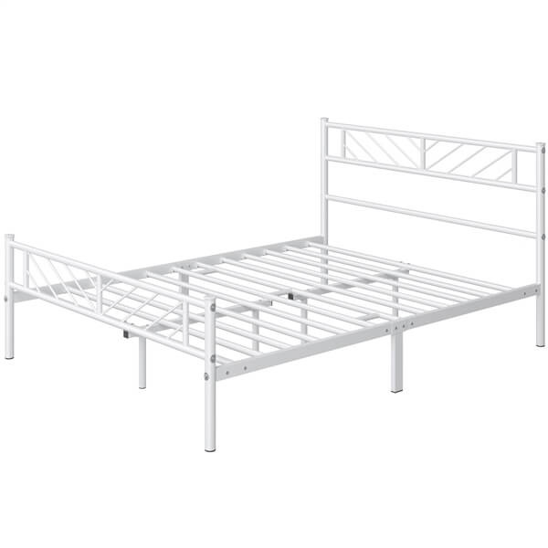 Yaheetech Minimalist Metal Platform Bed with Arrow Design - Image 4
