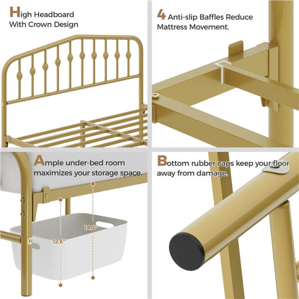 Yaheetech Metal Bed Frame Metal Platform Bed - Image 17