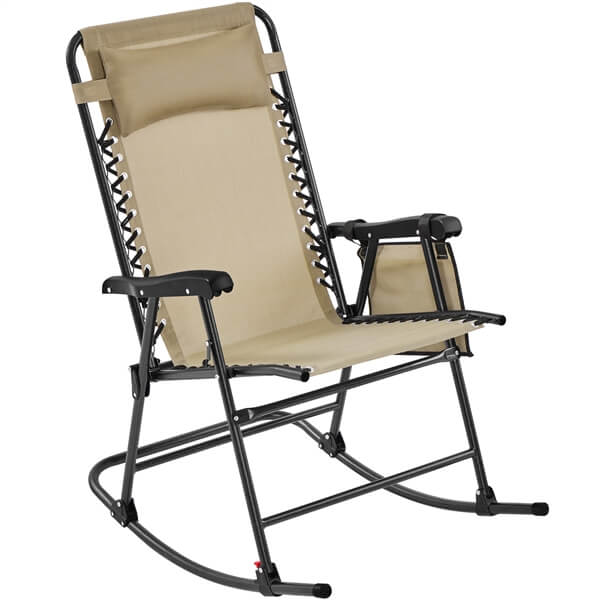Yaheetech 26in Rocking Chair Outdoor Zero Gravity Folding Chairs